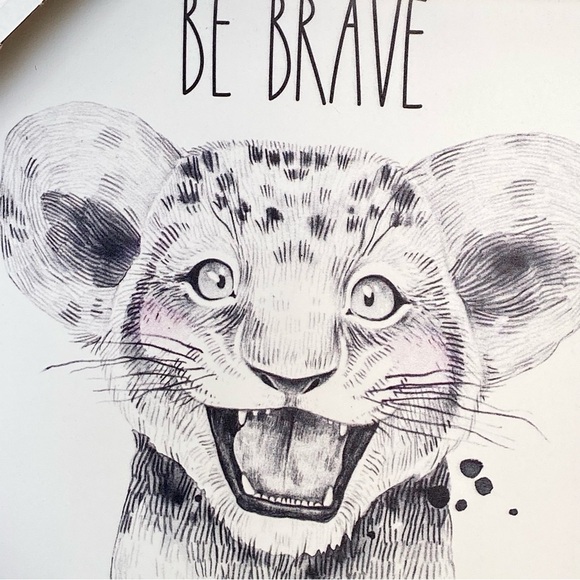 Be Brave Baby Animal Nursery Art Wood Frame - Picture 3 of 6